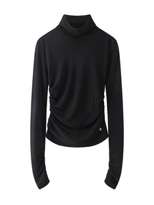 Oem Customized logo Design New Knitted Bottoming Shirt with a High <b>Neck</b> Slim Cut and Long Sleeves for Spring Paired T Shirt - Product Image 5