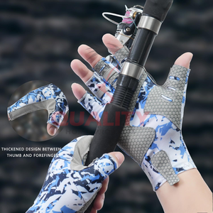 Gants de pêche légers avec matériau respirant à séchage rapide, conception à doigts ouverts et poignet sécurisé pour les performances météorologiques - Product Image 5