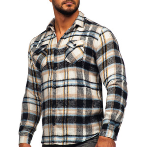 Camisas de Franela 100% Algodón para Hombre al por Mayor, Manga Larga, Transpirables, de Secado Rápido, Tallas Grandes, Diseño Personalizado con Impresión - Product Image 3