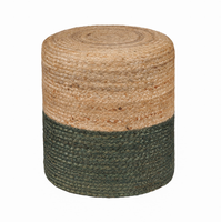 Pouf tressé en jute pour la décoration intérieure, coussin de sol réglable fait main au design traditionnel, repose-pieds ottoman personnalisé pour salon