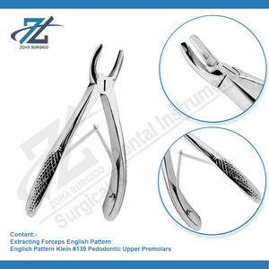 Patrón inglés Klein #139 Premolares superiores pedodónticos Alemán Acero inoxidable de alta calidad Starnderd Instrumentos quirúrgicos dentales - Product Image 3