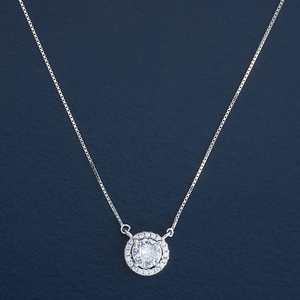 92.5 Silver Necklace with Zircon for Gift Occasions 182945 - Product Image 3