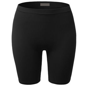 Pantalones cortos de yoga negros sin costuras personalizados para gimnasio, deporte, entrenamiento, cintura alta, ropa deportiva elástica para mujeres - Product Image 1