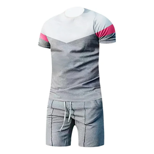 Ensemble deux pièces décontracté pour hommes de haute qualité T-shirt à manches courtes Short Vêtements en gros Ensemble deux pièces pour hommes - Product Image 3