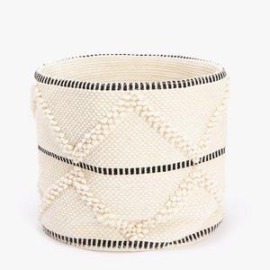 Cesta de almacenamiento tejida Natural de estilo bohemio, cesta plegable para niños, técnica de tejido plano de algodón tejido a mano, fábrica directa - Product Image 5