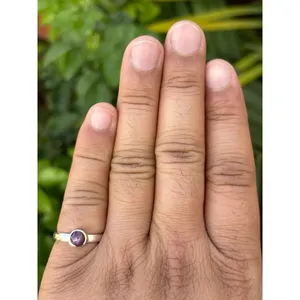925 Silver Natural Star <b>Ruby</b> <b>Ring</b> Fine Jewelry <b>for</b> <b>Men</b> Rhodium Plated Gemstone <b>Ring</b> with Cut Stone <b>Men's</b> <b>Ring</b> <b>for</b> Everyday Wear - Product Image 3