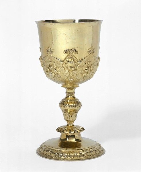 Unomor Messing Kelchglas Mit Hohem Fuß – Goldene Trinkbecher Für Wein & Tee, 8x8 Cm