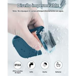 เครื่องโกนหนวดไฟฟ้ากันน้ำ 5 ใบมีดแบบลอยตัว เครื่องโกนหนวดแบบหมุนสำหรับโกนหนวดบนใบหน้า ใบมีดสามชั้น IPX7 ล้างทำความสะอาดได้ สำหรับผู้ชายและผู้หญิง - Product Image 4