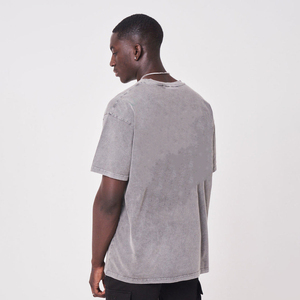 Acid Wash T-<b>Shirt</b> Men's Oversized Gray <b>100</b>% Cotton T-<b>Shirt</b> O-Neck Short Sleeve Solid Color T-<b>Shirt</b> For Men's - Product Image 5