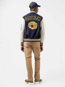 Wholesale Custom Designer New Fashion Warm Winter Bomber Letterman College Custom Varsity Men's Basketball Letterman Jackets - Product Image 4