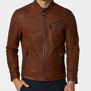 Dernier style Veste en cuir pour homme Motif lettres Saison hivernale Fabriqué au Pakistan Logo frontal personnalisable Prix de gros Faible MOQ - Product Image 3