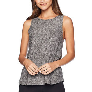 Camiseta Deportiva sin Mangas Personalizada para Mujer, 100% Algodón, Color Sólido, Logotipo Frontal, Camiseta de Entrenamiento de Verano - Product Image 4