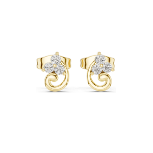Pendientes de Diamantes de Laboratorio para Mujer, 0.15 CT, Oro de 18KT, 14KT, 10KT y Plata 925, Opciones de Moissanita y Diamante, Oro Rosa y Amarillo - Product Image 2