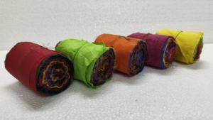 ม้วนริบบิ้นผ้าไหมลายส่าหรีหลากสีสดใสสำหรับทำมือและถักแบบสร้างสรรค์ตามสั่ง - Product Image 3