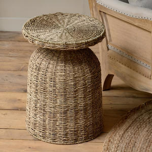 โต๊ะข้างทำจากหญ้าทะเลสุดหรู ทอมือจากหญ้าทะเล ราคาขายส่ง โต๊ะข้างทำจากเส้นใยธรรมชาติ - Product Image 6