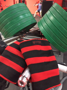 Crossfit Rodilleras Heavy Poliéster Soporte Gimnasio Levantamiento de pesas Fitness Powerlifting WOD Squat Doble capa OEM ODM Diseño personalizado - Product Image 6