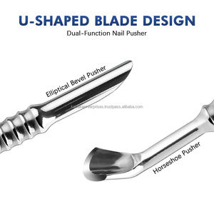 ที่ดันหนังกำพร้าเล็บสแตนเลสคุณภาพสูงแบบสองด้าน ใช้ซ้ำได้ สำหรับทำเล็บมือ เล็บเท้า ทำความสะอาดเล็บ กำจัดหนังกำพร้า - Product Image 5