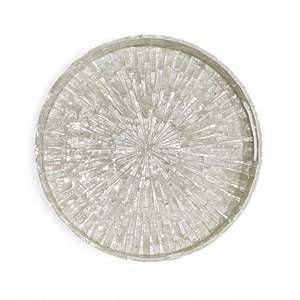 Plateau en nacre fait à la main, incrustation de coquillages, plateau de service décoratif, matériau naturel, écologique - Product Image 2