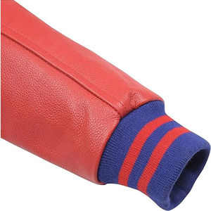 Veste universitaire en cuir et laine rétro à manches longues pour hommes, vente chaude, vestes de style lettreman, broderie de logo personnalisée, veste universitaire pour hommes - Product Image 6