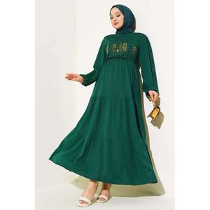 Robe brodée sur le devant Émeraude - Product Image 1