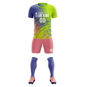 Uniformes de fútbol de poliéster 100% con nombre de equipo transpirable de alta calidad, nuevo diseño, camisetas de fútbol personalizadas Francia - Product Image 1