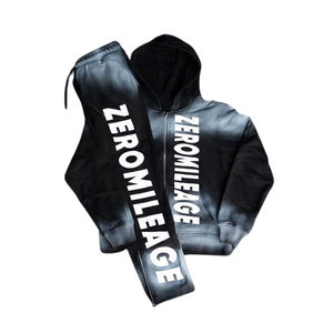 Survêtement lavé à l'acide lourd de haute qualité avec logo Ensemble sweat à capuche et pantalon de survêtement vintage Design personnalisé Survêtement lavé à l'acide pour hommes - Product Image 1