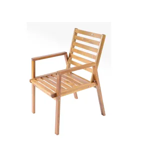 Wood Chair Natural Oiling Origin Vietnam International Certification Comfortable Outdoor Chair