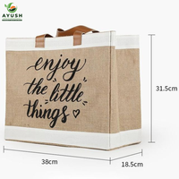 Sacs de courses réutilisables écologiques en jute et coton avec logo et couleurs personnalisés pour les marchés, les centres commerciaux, les produits alimentaires et les outils