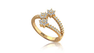 Anillo de Diamantes Nakshatra Personalizado al por Mayor, Oro Rosa de 14K, Certificado IGI, para Aniversario de Bodas y Fiestas para Mujer - Product Image 3