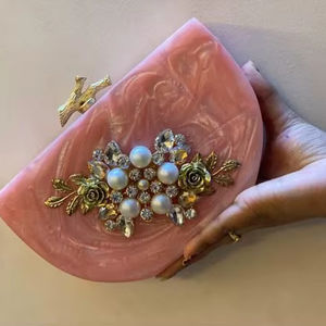 <b>Pink</b> Horn Animal Style Women's <b>Clutches</b> Handmade Art & Collectible Indian Handicraft Promotional Custom Type - Product Image 1