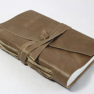 Carnets de notes vintage personnalisés pour étudiants, reliure manuelle, papier en coton fait main, style bohème, journal en cuir de voyage pour écrivains - Product Image 1