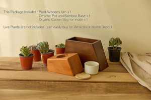 Urne funéraire en bois fabriquée à la main avec pot en céramique mémorial à fermeture magnétique pour cendres d'adultes et pour cendres d'animaux domestiques - Product Image 4