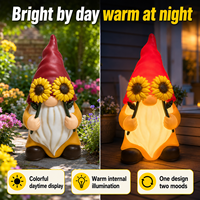 Figurine de gnome sans visage lumineuse pour balcon, prête pour la pluie, modèle Woodland Guardian, OEM/ODM