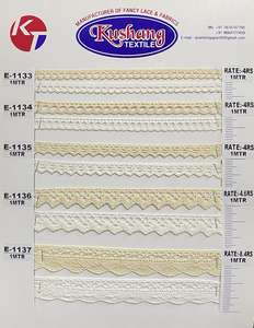 Ribete de Algodón 100% de Alta Tenacidad con Estampado de Lámina Dorada, Disponible en Varios Colores, 7mm de Ancho, Estilo Baby Ric Rac Pastel - Product Image 6