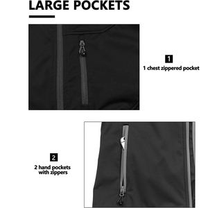 OEM Gilet Softshell pour hommes léger hiver col montant High Street Style coupe-vent sans manches avec logo avant - Product Image 3