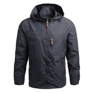 Chaqueta impermeable ultraligera para hombre para aventuras al aire libre, cortavientos duradero para senderismo con capucha sellada, reutilizable - Product Image 2