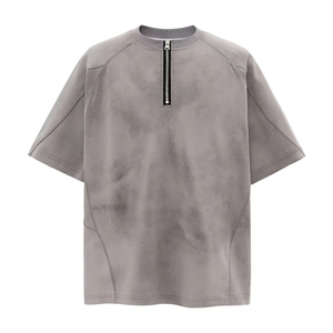 Custom Summer Streetwear Unisex T-Shirt Men Drop Shoulder Regular Fit Solid Quick Dry 100% Cotton Knitted O-<b>Neck</b> 180g - Product Image 6