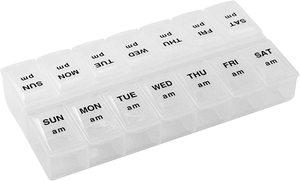 Hàng tuần <span class=keywords><strong>Pill</strong></span> Organizer trường hợp <span class=keywords><strong>2</strong></span> lần một ngày thông minh Dispenser khá pillbox xách tay con bằng chứng <span class=keywords><strong>Pill</strong></span> <span class=keywords><strong>Box</strong></span> POP container - Product Image 5