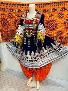 Vestido de novia multicolores, prenda tradicional afgana hecha a mano, para niñas y mujeres, 2023 - Product Image 6
