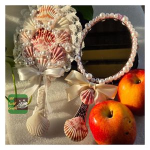 Espejo de concha marina hecho a mano, proveedor de Vietnam, decoración inspirada en la playa para el hogar, mesa de tocador y opción de regalo de estilo costero - Product Image 1