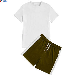 Nouveauté, logo personnalisé, qualité supérieure, ensemble de shorts d'été pour hommes, vêtements de plage unisexes, ensembles de shorts, t-shirt et shorts, survêtement 2 pièces - Product Image 5