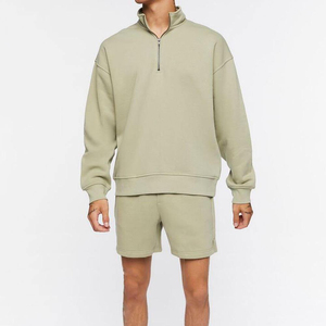 Sweat-shirts à demi-zip pour hommes de style streetwear de qualité supérieure à bas prix / Concevez votre propre sweat-shirt à demi-zip pour hommes de couleur personnalisée - Product Image 1