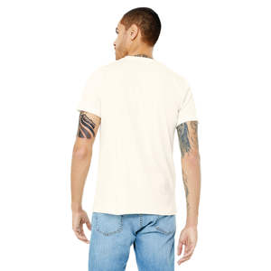 50% Poly 25% Airlume T-Shirt à manches courtes en coton peigné avec anneau 25% rayonne 40 simple 3.8 oz solide naturel unisexe Triblend - Product Image 3