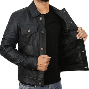 Veste en cuir stylée pour hommes la plus vendue dans les meilleures couleurs disponibles dans les meilleurs prix de vente veste en cuir pour hommes - Product Image 3