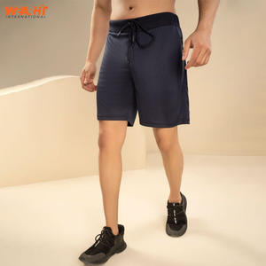 Pantalones cortos de gimnasio de alta calidad para hombre para entrenamiento físico Pantalones de entrenamiento de secado medio Bolsillos Pantalones de correr de poliéster informales-Venta al por mayor - Product Image 2