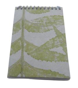 High Quality Custom 100% Hemp Paper Leaves Impression Soft Cover Cream Color <b>Spiral</b> <b>Notebook</b> - Product Image 2