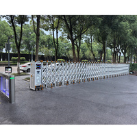 Barrière de sécurité routière rétractable en alliage d'aluminium, type accordéon, pour clôture et portail coulissant