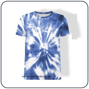 เสื้อยืดผ้าบาติกแขนสั้นสำหรับผู้ชายโลโก้แบบลำลองของผู้ชายเสื้อถักลายสาดสีย้อมสำหรับผู้ชายขนาดพิเศษกำหนดเองโลโก้2025 - Product Image 5