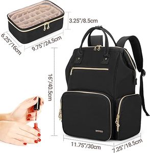 Tas Ransel Organizer Perlengkapan <span class=keywords><strong>Nail</strong></span> Tech Ukuran Besar 56 Botol, Kantong Kosmetik Lepas Pasang, Tempat Penyimpanan Alat Kecantikan, Tas Cat Kuku - Product Image 6