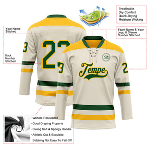 Ensemble de maillots de hockey sur glace conçus sur mesure avec logo imprimé Maillots de hockey sur glace sublimés personnalisés - Product Image 3